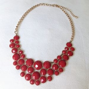 Red and gold statement necklace